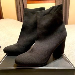 MIA black knit booties.